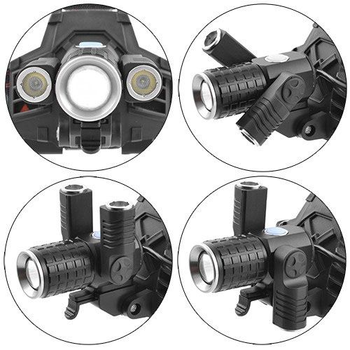Налобный фонарик с usb зарядкой W602-T6-2XPE Bike | Мощный налобный фонарь для рыбалки | Фонарь на голову TR-108 для рыбалки | Зображення 9