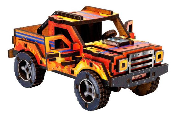 Конструктор 3D Puz-00972"Turbo off-road", дерев'яний PuzzleOk | Зображення 1