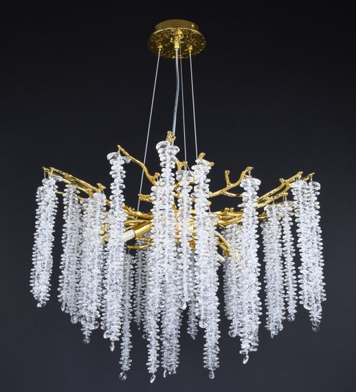 Люстра підвісна на 10 лампочок 27748 Золото 45-150х80х80 см.