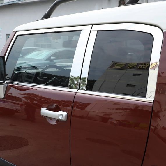 Комплект молдингів на вікна (нержавійка, 16 шт) для Toyota FJ Cruiser | Зображення 6