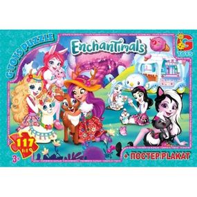 Дитячий пазл класичний "Enchantimals" EA205 постер 117 елементів