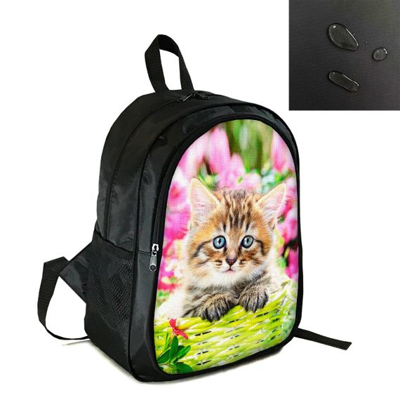 Рюкзак міський/шкільний 38×28см з принтом з котом/кошеням дитячий, підлітковий, спортивний (4143)