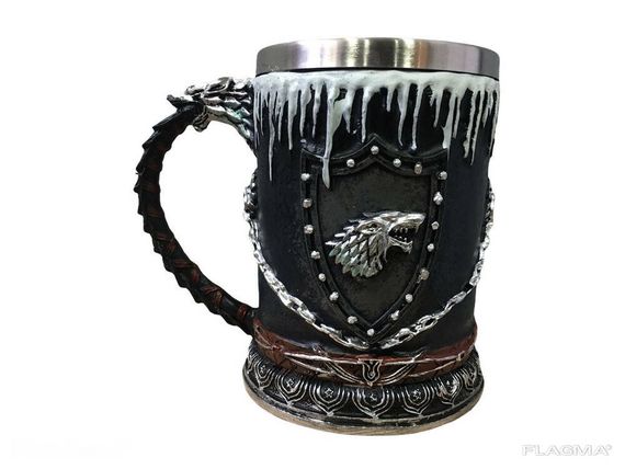 Кружка Чашка Бокал Игра Престолов Зима Близко Winter is Coming Stark Game Of Thrones 3D... | Зображення 3