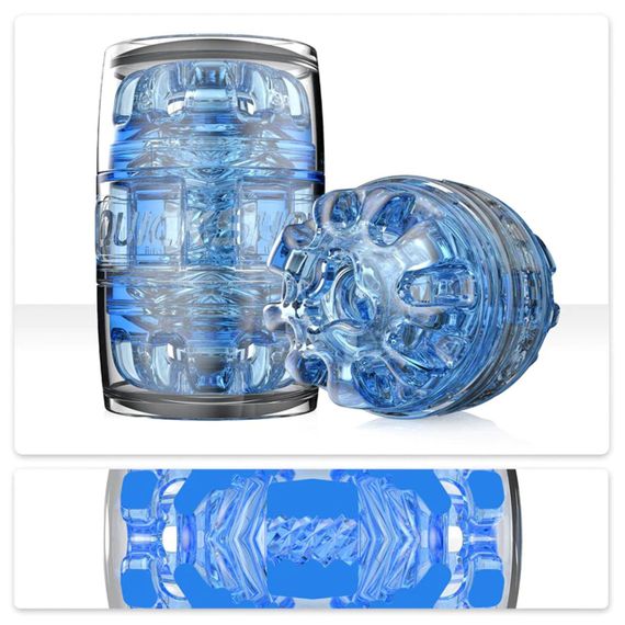 Мастурбатор Fleshlight Quickshot Turbo Blue Ice, компактний, наскрізний, підійде для пар та мінету Sex Aura