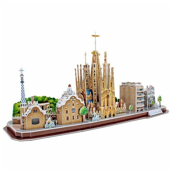 Пазл Cubic Fun Тривимірна головоломка-конструктор City Line Barcelona (MC256h) | Зображення 3