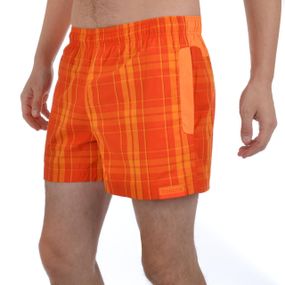 Шорты пляжные мужские Reebok Checked Swimming X17389 (оранжевые, хлопок, можно плавать, с логотипом рибок)