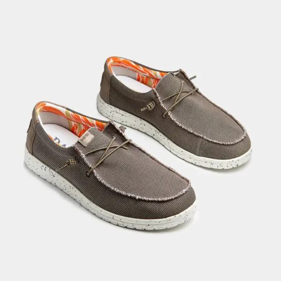 Коричневые мужские мокасины из текстиля 43 размер | Зображення 1