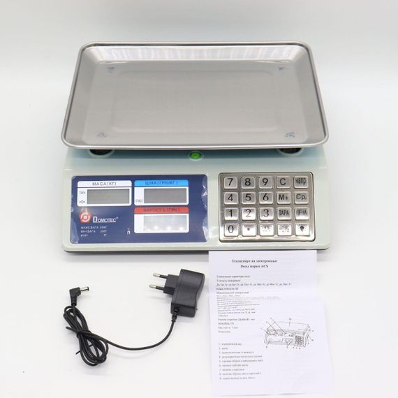 Ваги торговельні електронні до 50 кг, MS-982S / Настільні ваги з металевими кнопками для торгівлі | Зображення 7