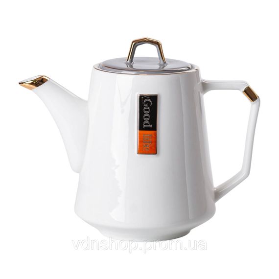 Чайный сервиз на 6 персон с фарфоровой подставкой, серый HP-15-26 | Зображення 1