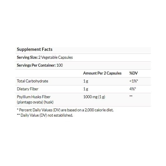 Клітковина Solgar Psyllium Husks Fiber 500 mg 200 Veg Caps SOL-02315 | Зображення 2
