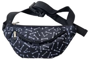 Сумка поясная бананка 4Profi Мини с принтом "кісточки" с двумя отделениями