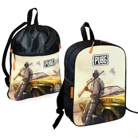 Школьный рюкзак детский Пабг/PUBG + Сумка для обуви спортивной формы рюкзак-мешок  для мальчика (01795)