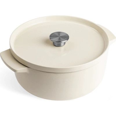 Каструля KitchenAid чавунна з кришкою 5,2 л Мигдалевий крем (CC006059-001)