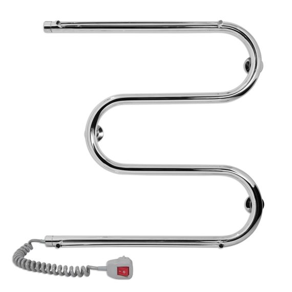 Электрическая полотенцесушилка Laris Змеевик 25 РС3 500 х 500 с 2-мя полками Е (подкл. слева) | Зображення 1