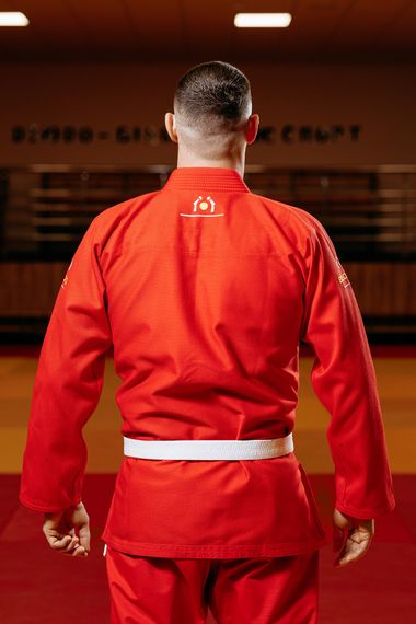 Червоне кімоно для хлопців/чоловіків, джиу-джитсу, TM BUDOGI, зріст 160 см, щільність 450 гр/м.кв. | Зображення 4