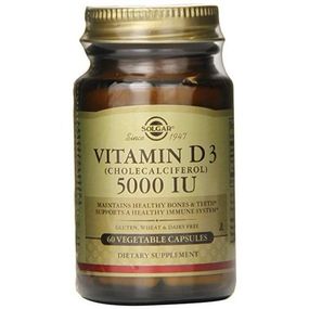 Витамин D Solgar Vitamin D3 (Cholecalciferol) 5000 IU 60 Veg Caps SOL-03312