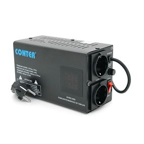 Стабилизатор напряжения релейный Conter SVRS-500VA/375W однофазный, монтажу пола, LED дисплей, диапазон 150-270V, AC230±8%,