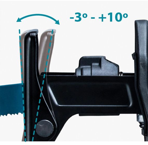 Пила шабельна акумуляторна Makita DJR189Z (22 мм, 3100 об/хв, 450 Вт, BL, LXT, без акумуляторів та зарядного пристрою) | Зображення 6
