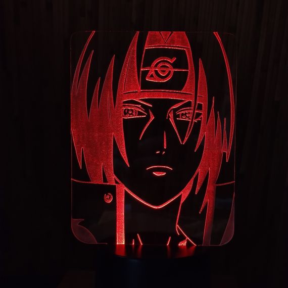 Акриловий світильник-нічник Учіха Ітачі 2 червоний tty-n000309