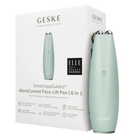 Микротоковая ручка для подтяжки кожи лица GESKE MicroCurrent Face-Lift Pen 6в1 white, Зеленый