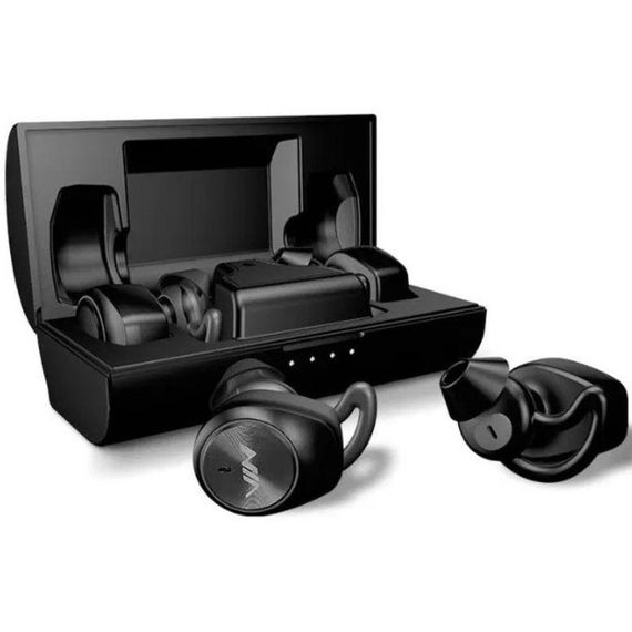 Наушники Bluetooth NIA NB710 с кейсом черные беспроводные | Зображення 3