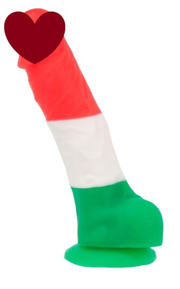 Цветной фаллоимитатор ADDICTION - LEONARDO - 7" - 3 COLOURS, 17,8 см, силикон sexstyle