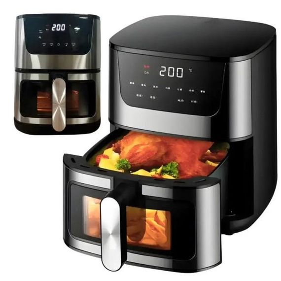 Фритюрница профессиональная Rainberg, Аэрогриль без жира, Домашняя фритюрница аэрогриль без масла XV-23 | Зображення 7