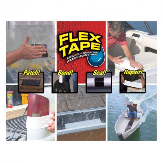 Водонепроницаемая изоляционная сверхпрочная скотч-лента Flex Tape SM-974 10 см | Зображення 1