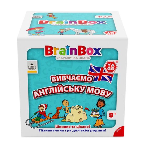 Карточная игра Brainbox "Изучаем английский язык" Yago BZZBRLLE01UA 55 карточек | Зображення 2