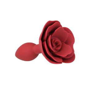 Силиконовая анальная пробка Lux Active с розой - Red Rose Silicone Anal Plug Sex Aura