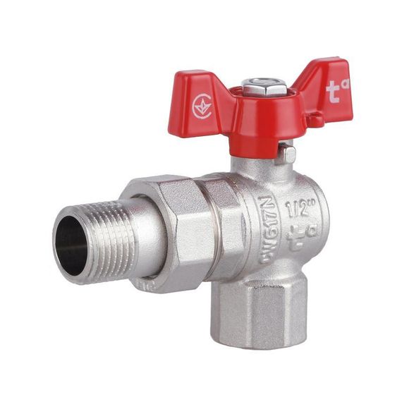 Кран кульовий "Американка" SD Forte 1/2" кутовий SF221W15