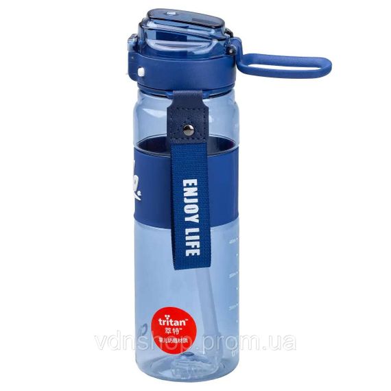 Пляшка для води 860 мл тритан з ремінцем і ручкою Синя HP17303BL | Зображення 2