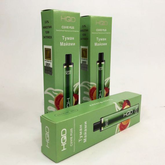 Одноразовая pod-система HQD Cuvie PLUS 1200 puffs. Туманы Майами | Зображення 2
