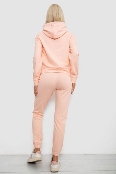 Спортивний костюм жіночий двонитка  -уцінка, колір персиковий, 214R1419-001-U-7 | Зображення 3