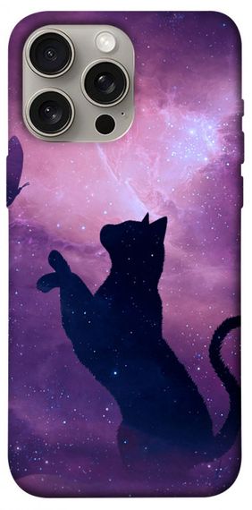 Чохол з картинкою Кіт та метелик для Apple iPhone 15 Pro Max (6.7")