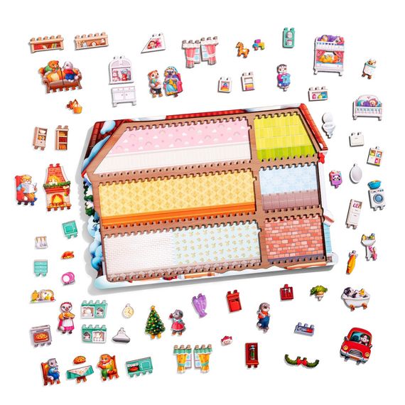 Пазл детский фигурный "Кошкин дом" (ПСД248) PSD248, 88 элементов | Зображення 2