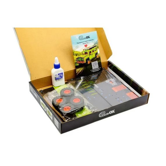 Дерев'яний 3D конструктор "Позашляховик" Puz-00951, 123 деталі | Зображення 1