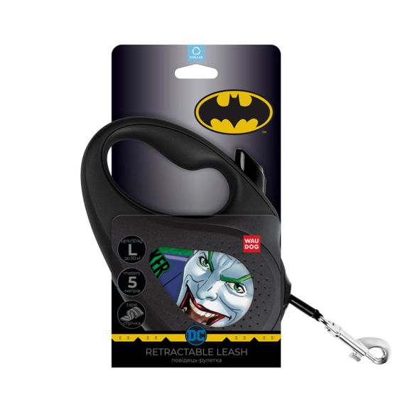 Рулетка для собак Waudog R-Leash L з малюнком "Джокер Зелений", стрічка, 5 м | Зображення 1