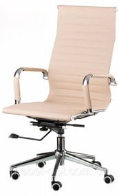 Крісло Solano 4 artleather beige репліка крісла Eames Style HB Ribbed Office Chair EA
