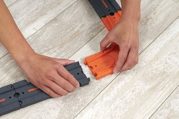 Трек Хот Вилс Сити Транспортные пути для города Hot Wheels City Track Pack Набор черных дорожек | Зображення 6