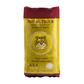 Жасминовий Рис Преміальний, екстрадовгий  Gold Jasmine Rice 1кг Royal Tiger 8720301100439