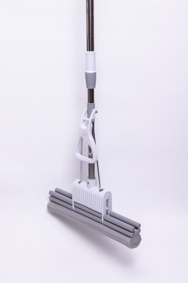 Швабра губка для миття підлоги з віджиманням швабра 38 (см) телескопічна самовіджимна HP-35015-33 | Зображення 7