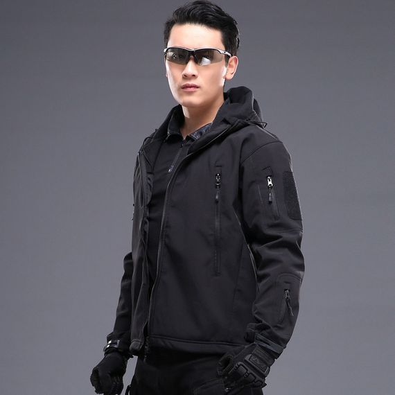 Тактическая куртка Pave Hawk PLY-6 Black 3XL мужская армейская водонепроницаемая с капюшоном | Зображення 3