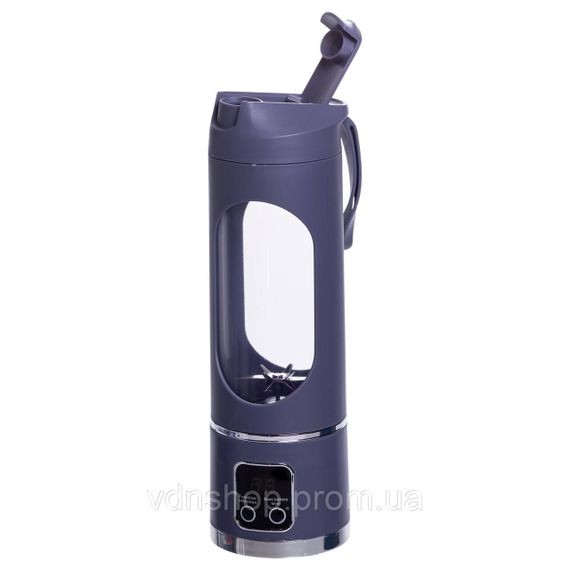 Портативный блендер для смузи на аккумуляторе 450 мл блендер бутылка 25 Вт USB Серый HP-11-10G | Зображення 1