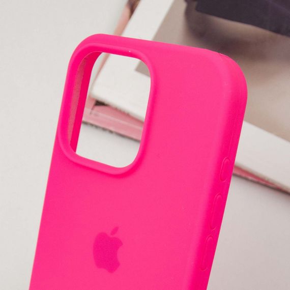 Чехол Silicone Case Full Protective (AA) для Apple iPhone 16 Pro (6.3") Розовый / Barbie pink | Зображення 4