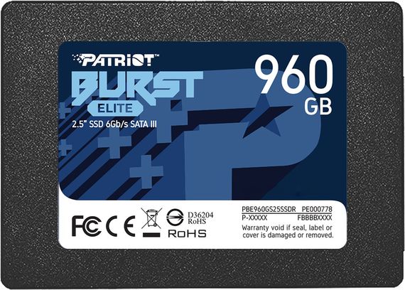Накопитель SSD 2.5&quot; 960GB Burst Elite Patriot (PBE960GS25SSDR) (PBE960GS25SSDR)