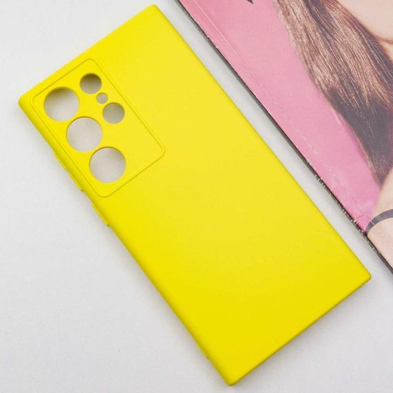 Чохол TPU GETMAN Liquid Silk Full Camera для Samsung Galaxy S24 Ultra Жовтий / Flash | Зображення 2