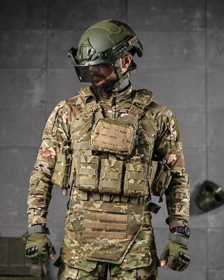 Плитоноска 4 быстрых сброса с напашником Cordura пиксель ДЛ63965