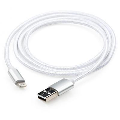 Дата кабель USB 2.0 AM to Lightning 1m nylon silver Vinga (VCPDCLNB1S) (VCPDCLNB1S) | Зображення 5