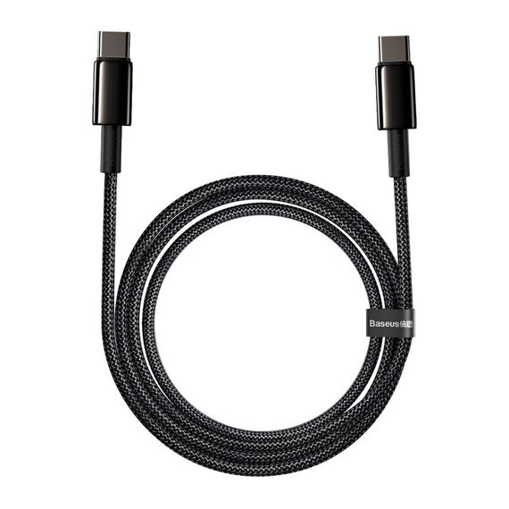 Дата кабель USB-C to USB-C 2.0m 100W black Baseus (CATWJ-A01) | Зображення 1